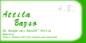 attila bazso business card